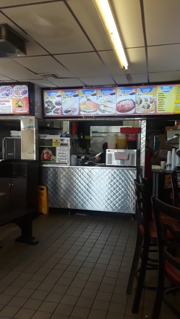 Counter service area inside a casual dining room.